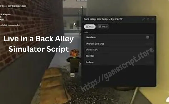 Live in a Back Alley Simulator Script